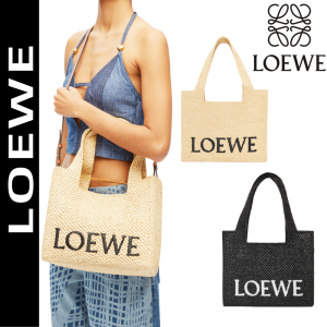 LOEWE【ロエベ】大人気★春と夏定番人気  ラフィア フォント トート