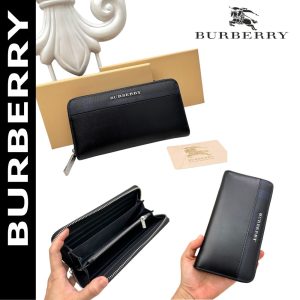 BURBERRY【バーバリー】送料関税込 定番人気 ジッパー・ラウンド・長財布