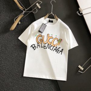 【Gucci ✖️ BALENCIAGA 】(グッチ✖️ バレンシアガ )半袖 男女兼用半袖Tシャツ
