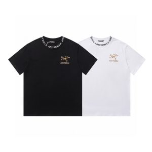2025SS TEE 刺繍24Kロゴ ショートスリーブ 2色 ユニセックス半袖Tシャツ