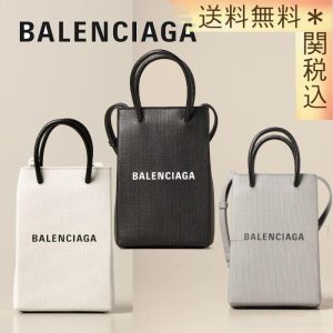 BALENCIAGA【バレンシアガ】新作★入手困難＊ショッピング フォン ホルダーバッグ-関税込み