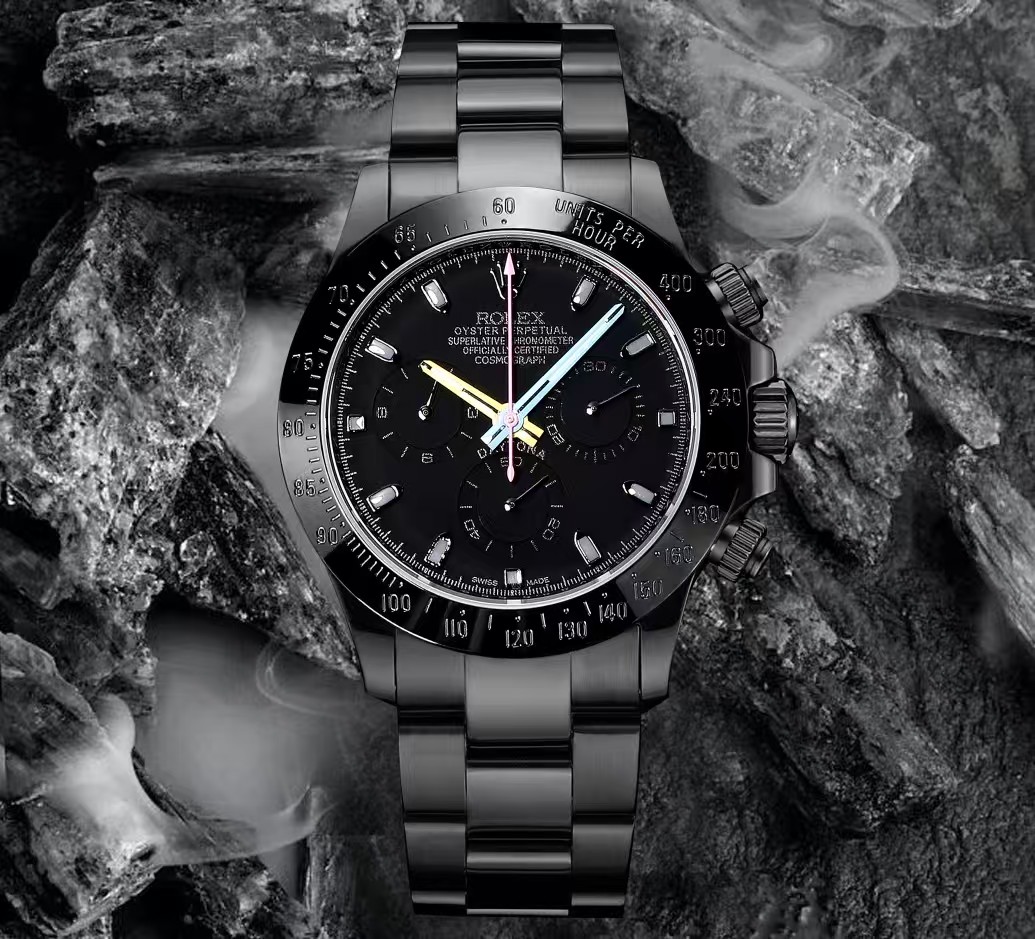 NEW 2025 ROLEX 40mm 機械式腕時計 高級カーボンブラックシリーズ