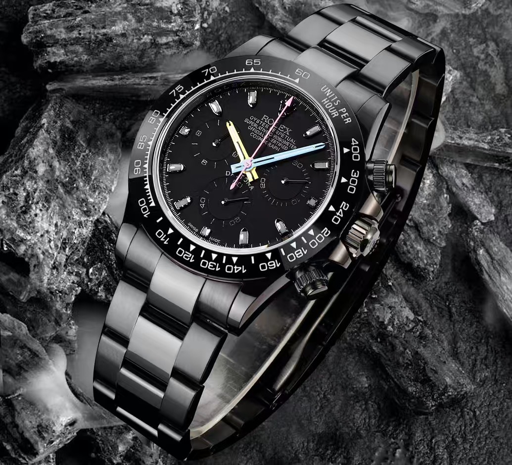 NEW 2025 ROLEX 40mm 機械式腕時計 高級カーボンブラックシリーズ - 画像 (2)
