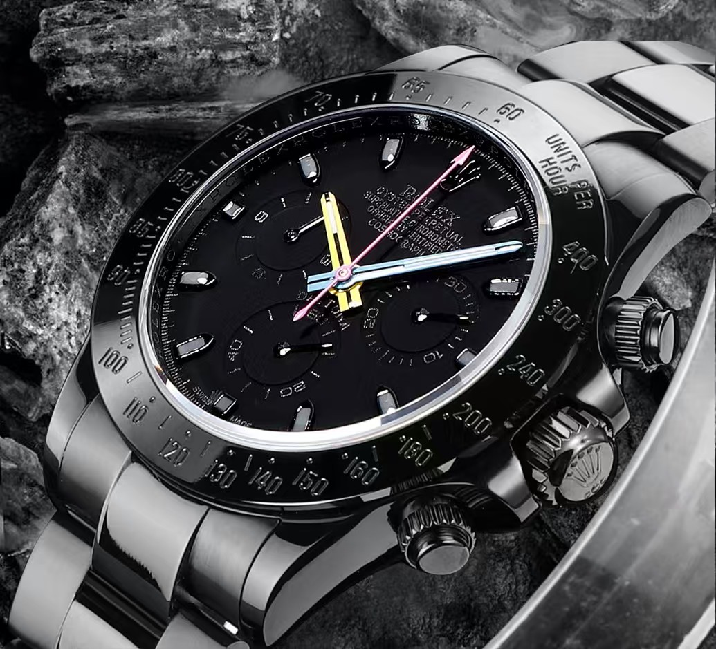 NEW 2025 ROLEX 40mm 機械式腕時計 高級カーボンブラックシリーズ - 画像 (5)