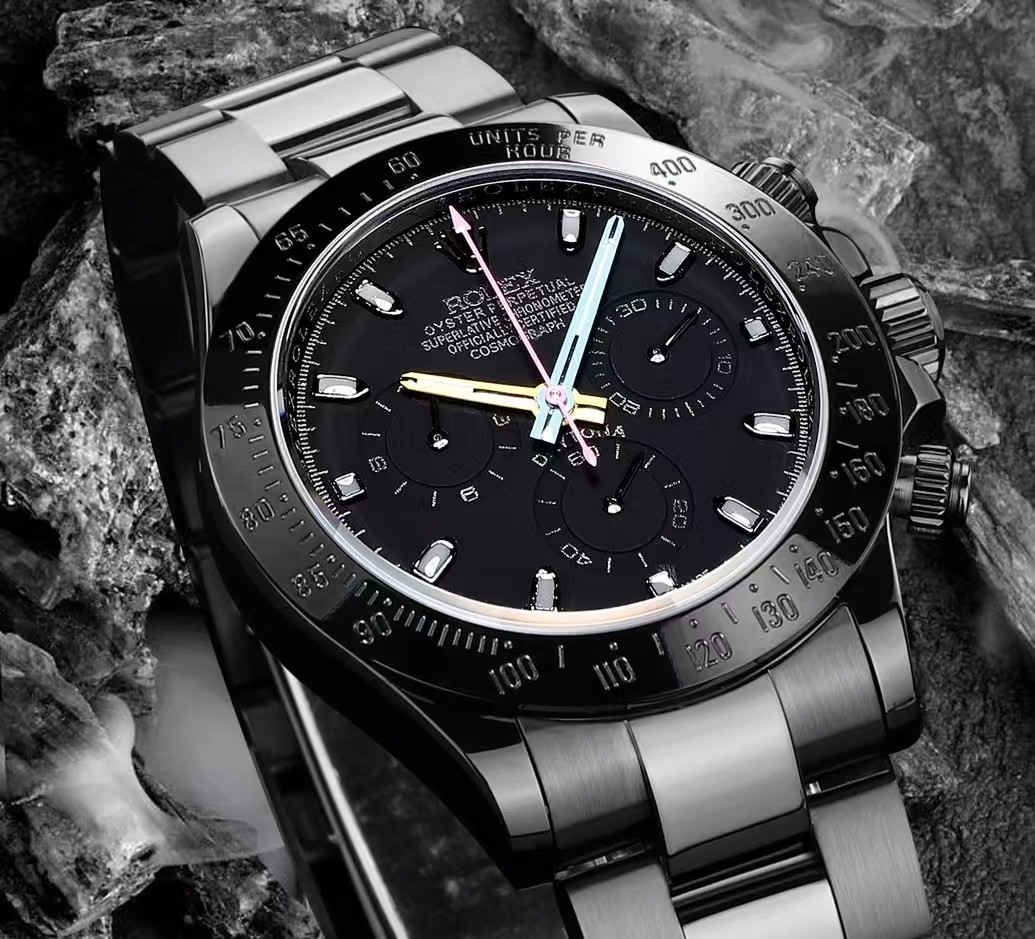 NEW 2025 ROLEX 40mm 機械式腕時計 高級カーボンブラックシリーズ - 画像 (3)