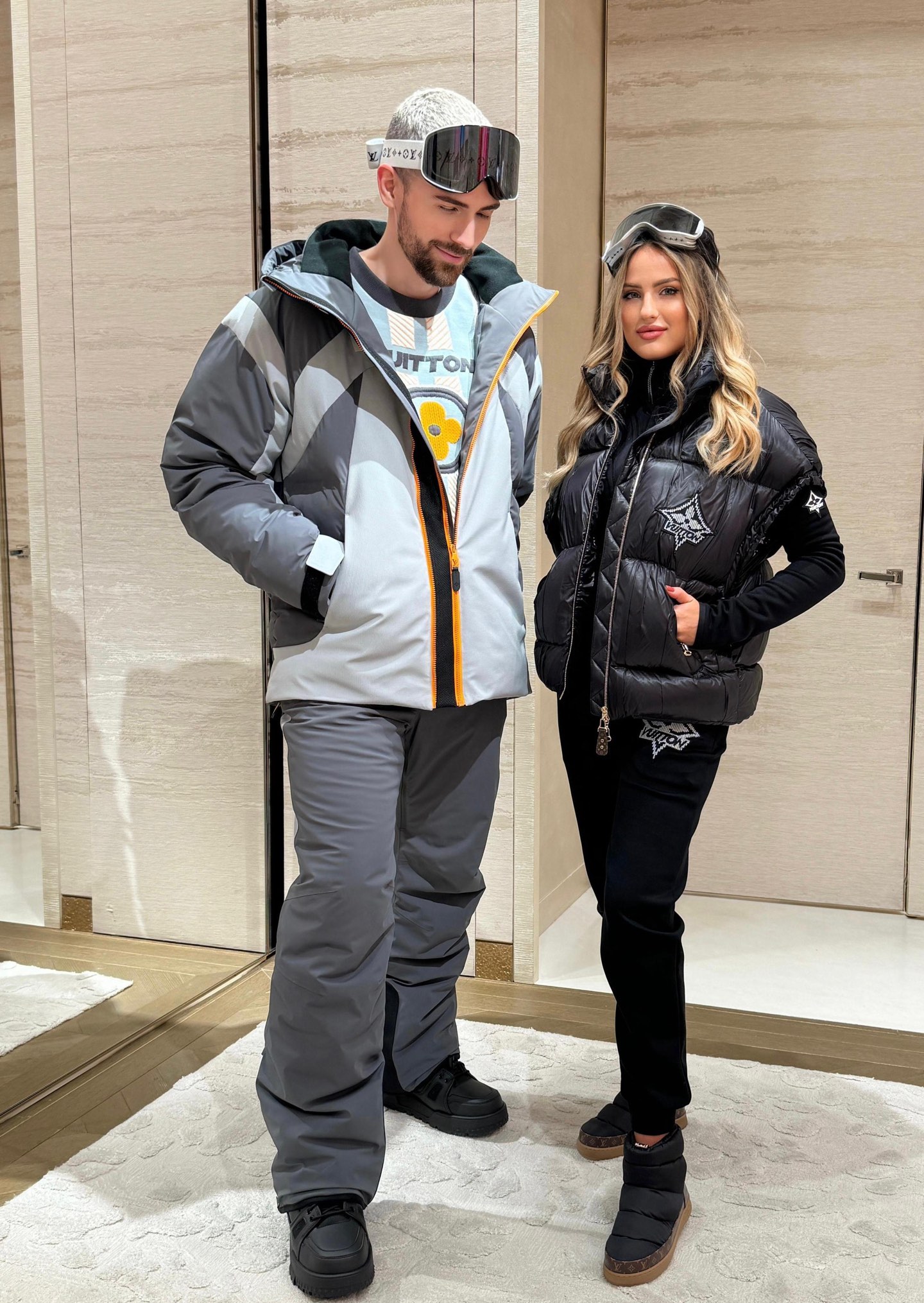 ルイ・ヴィトン スキージャケット ツートンカラー(グースダウン)スキーダウンジャケット 90グースダウン MONCLER