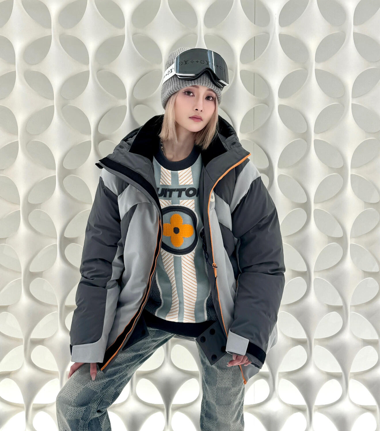 ルイ・ヴィトン スキージャケット ツートンカラー(グースダウン)スキーダウンジャケット 90グースダウン MONCLER - 画像 (4)