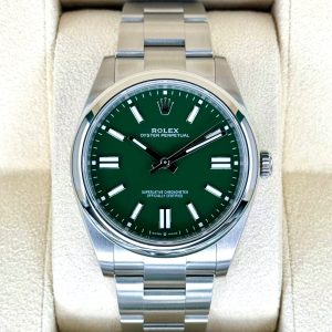 NEW 2024 ロレックス オイスターパーペチュアル 41mm 124300 グリーンダイヤルRolex