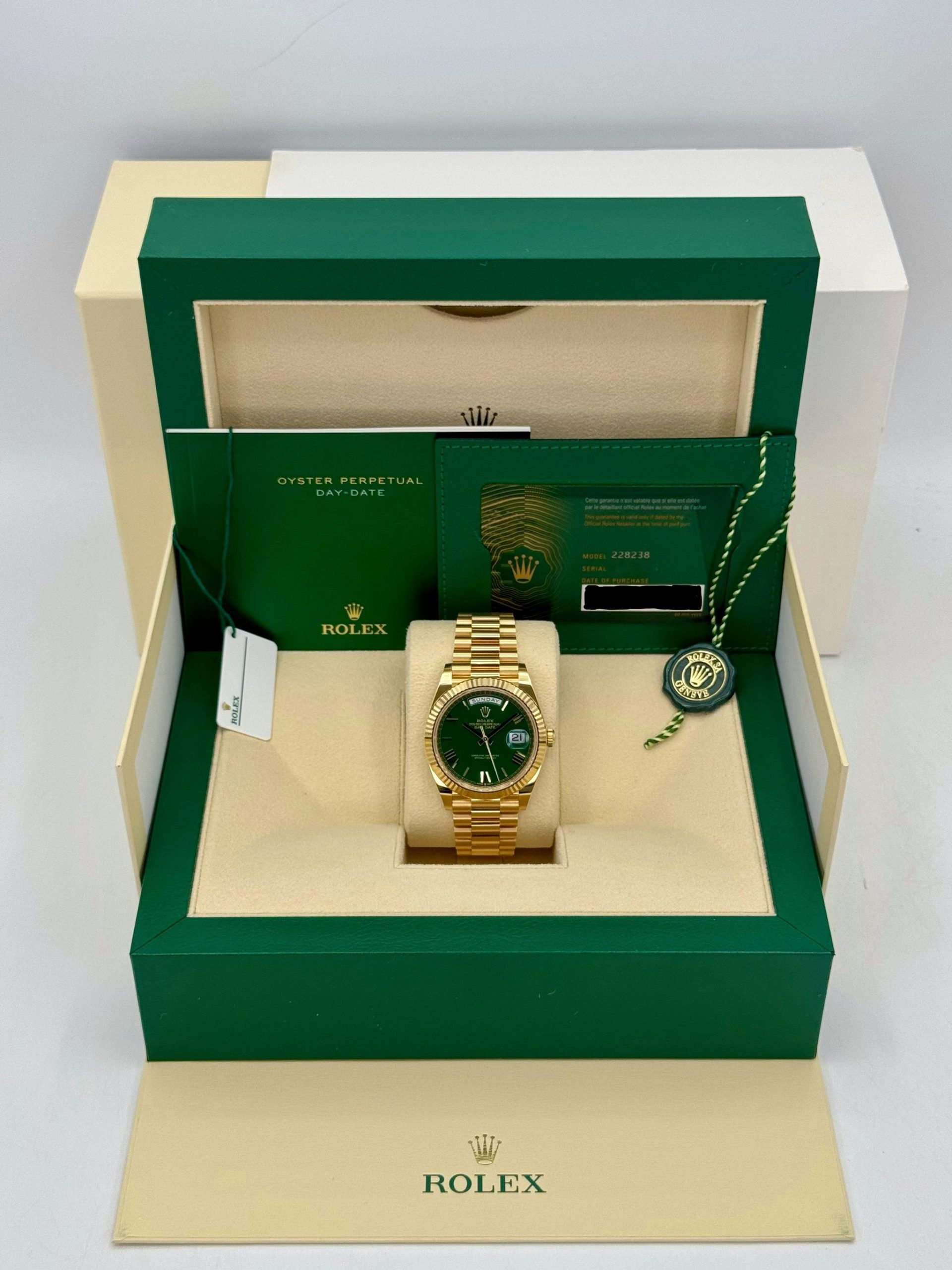 2023 ロレックス デイデイト 40mm 228238 プレジデンシャル グリーンダイヤルRolex - 画像 (6)