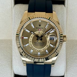 2024 ロレックス スカイドゥエラー 42mm 336238 イエローゴールド オイスターフレックス シャンパンダイヤルRolex