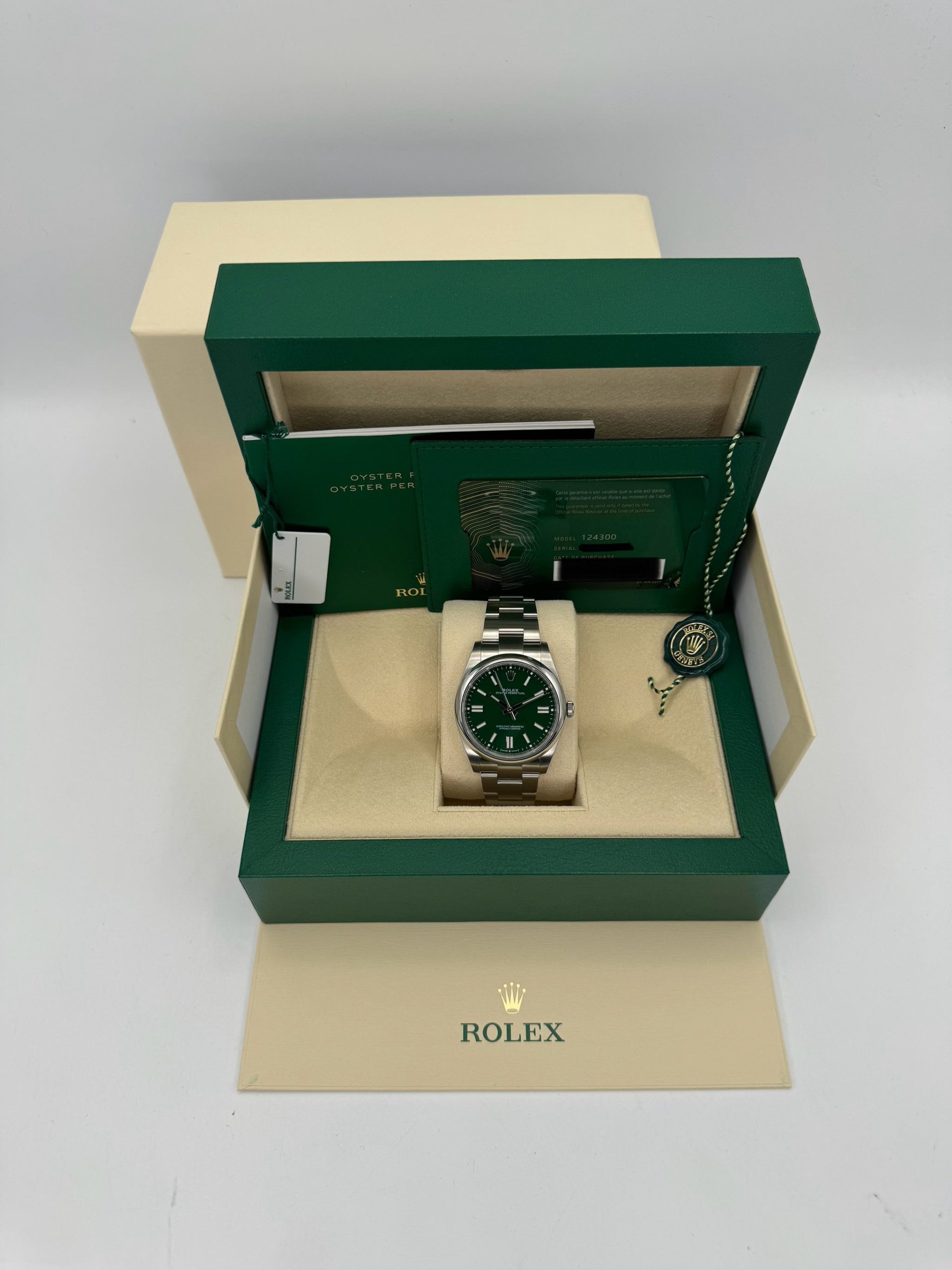 NEW 2024 ロレックス オイスターパーペチュアル 41mm 124300 グリーンダイヤルRolex - 画像 (12)