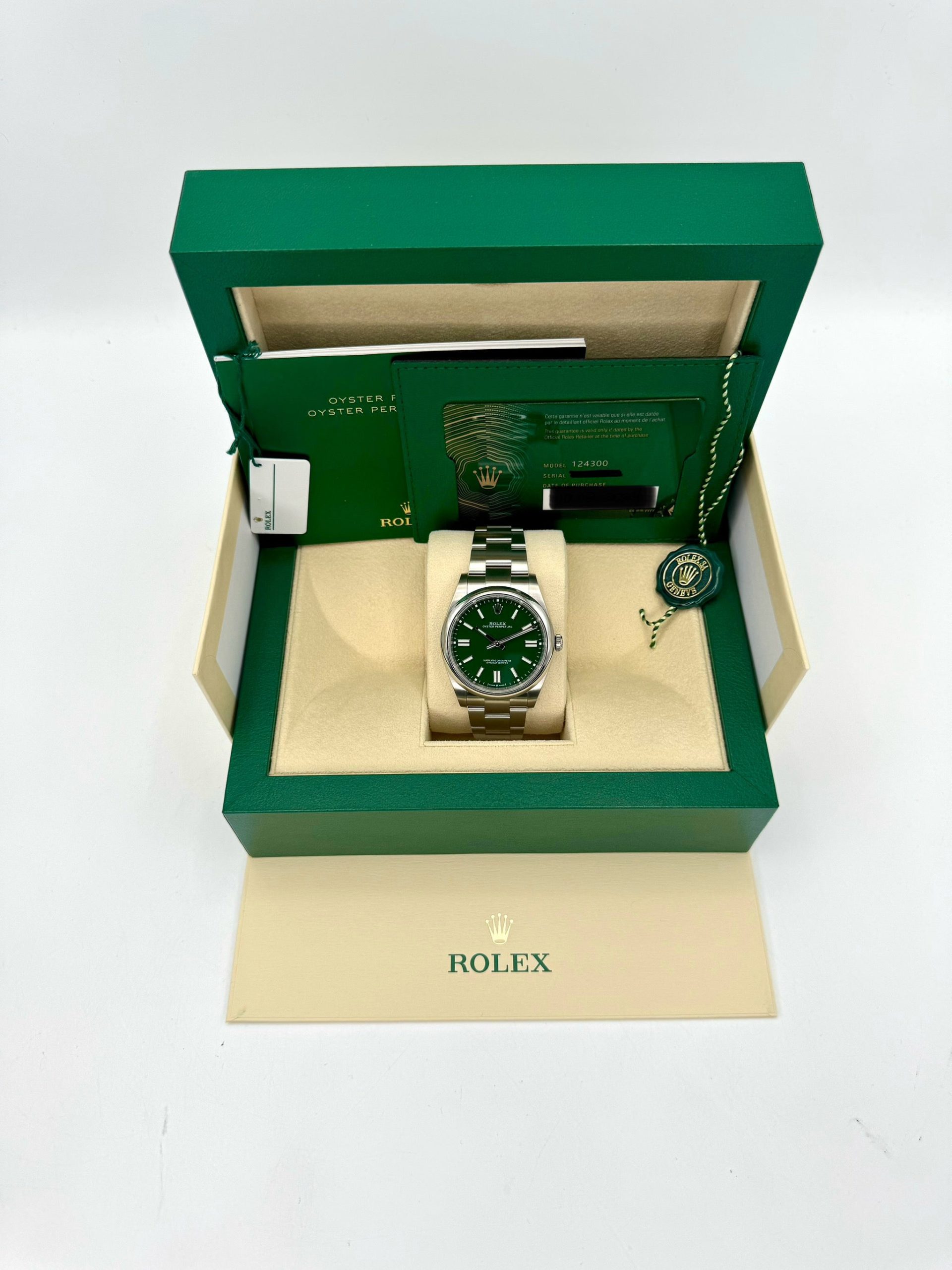 NEW 2024 ロレックス オイスターパーペチュアル 41mm 124300 グリーンダイヤルRolex - 画像 (11)