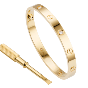【Cartier】カルティエ LOVE BRACELET. 4 DIAMONDS ブレスレット、ダイヤモンド4個