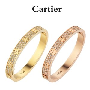【Cartier】カルティエ LOVE BRACELET. DIAMOND-PAVED ブレスレット、パヴェダイヤモンド